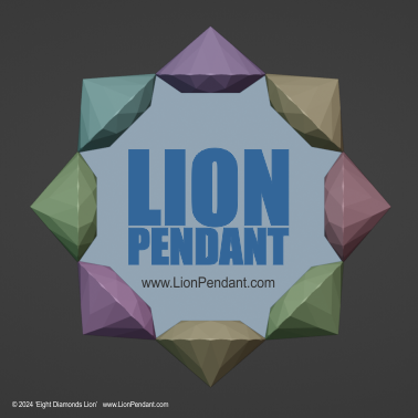 Eight Diamonds Lion - 3D Model