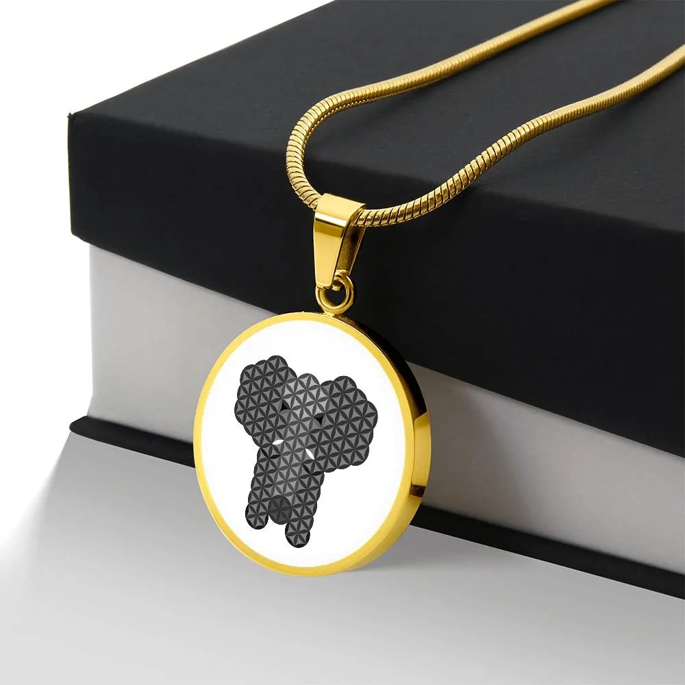 Luxury Circle Necklace Pendant with Sacred Elephant of Life L T 02