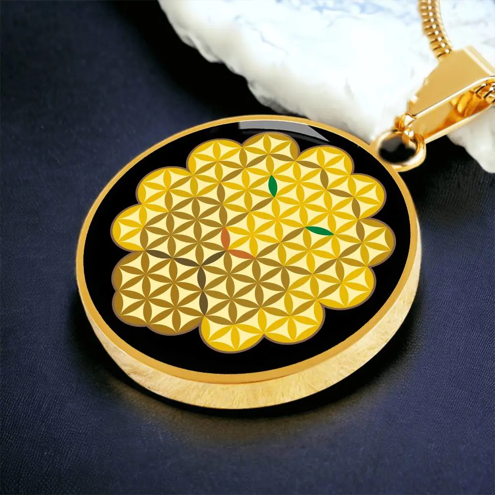 Luxury Circle Necklace with Sacred Lion of Life SMLB020