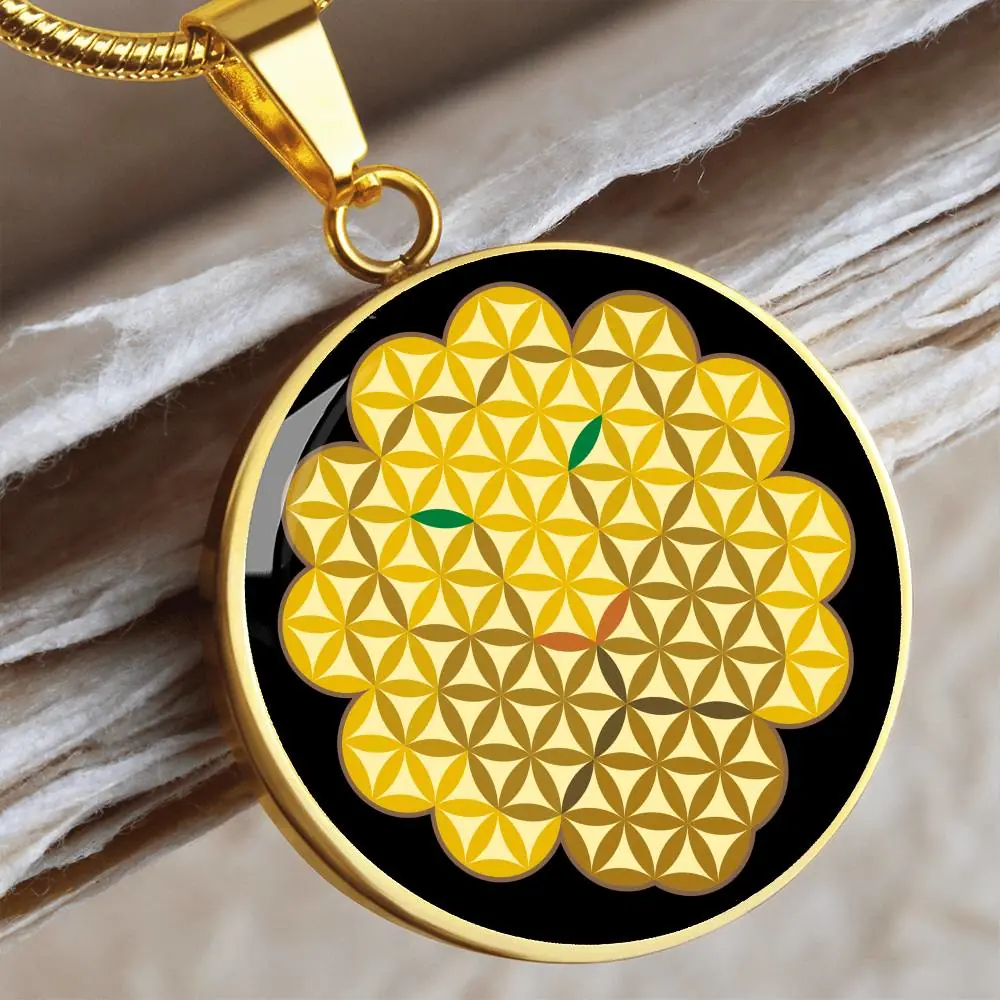 Luxury Circle Necklace with Sacred Lion of Life SMLB020