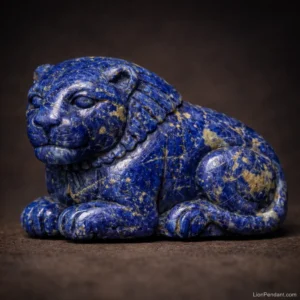 Ancient ivory lion figurine - Mesopotamian style - Lionpendant